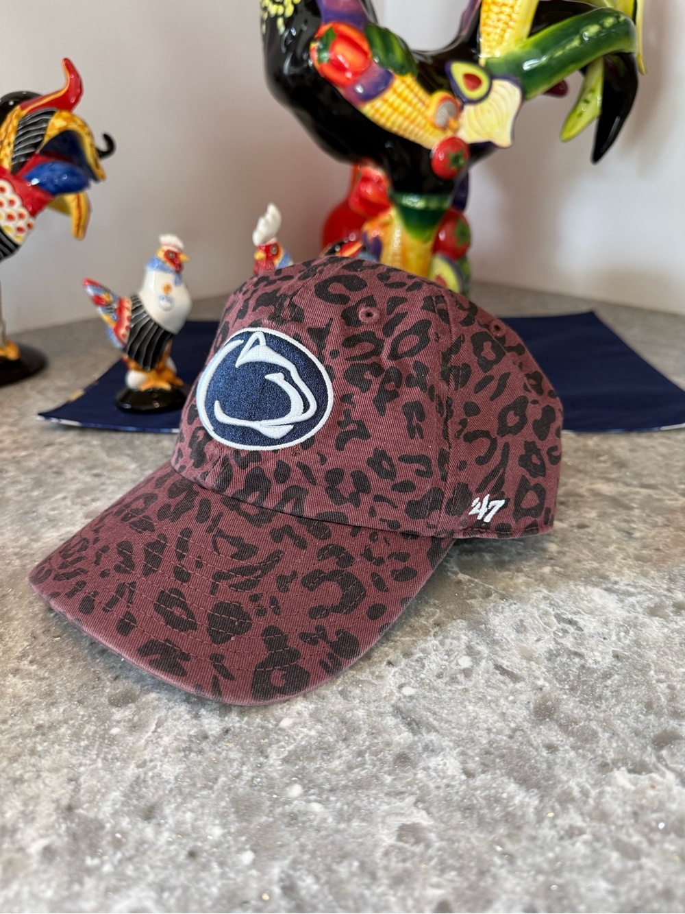 47 Brand Penn State Leopard Print Cap - Maroon & Black